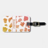 Watercolor Cow Skin Pattern Gepäckanhänger (Vorderseite horizontal)