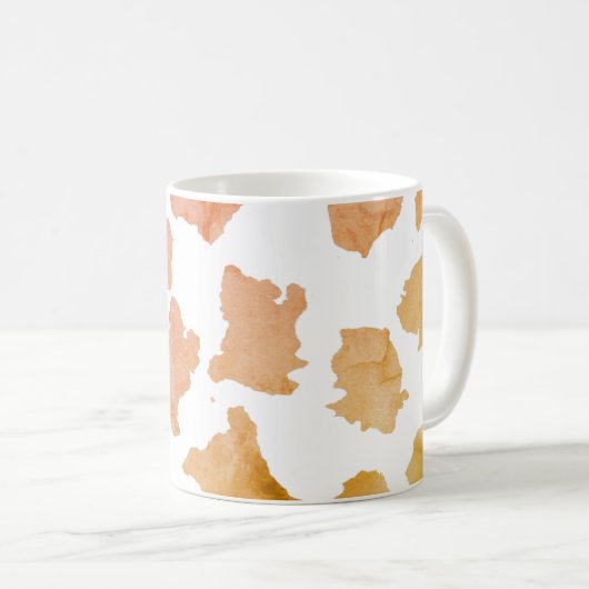 Watercolor Cow Skin Pattern Kaffeetasse (VorderseiteRechts)