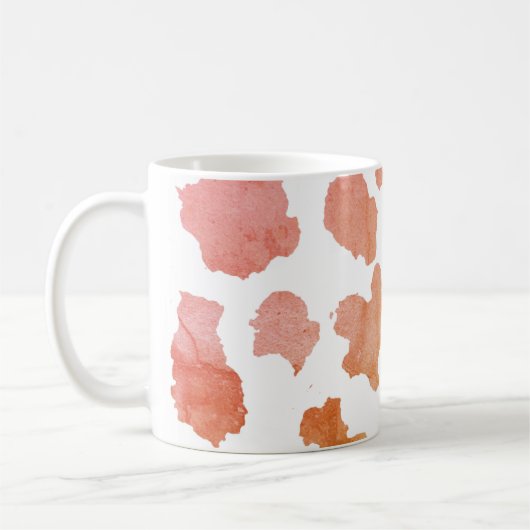 Watercolor Cow Skin Pattern Kaffeetasse (Links)