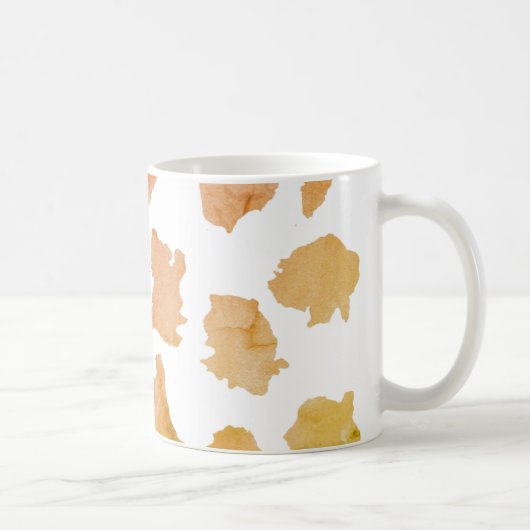 Watercolor Cow Skin Pattern Kaffeetasse (Rechts)