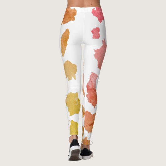 Watercolor Cow Skin Pattern Leggings (Rückseite)