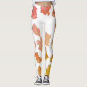 Watercolor Cow Skin Pattern Leggings (Vorderseite)