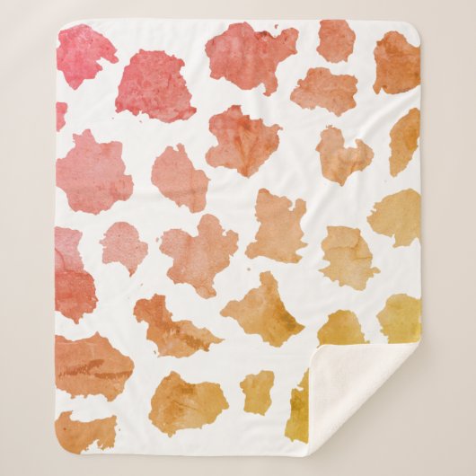 Watercolor Cow Skin Pattern Sherpadecke (Vorderseite)