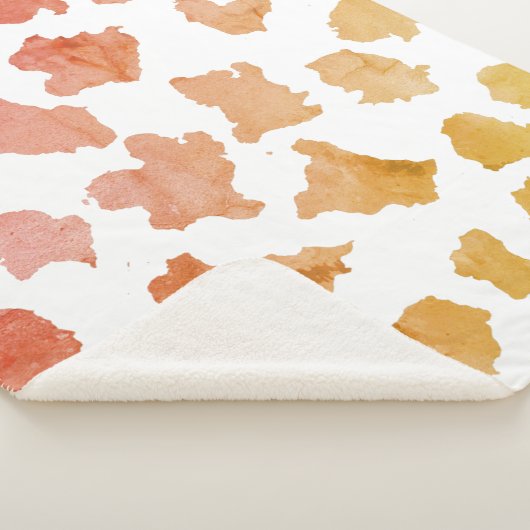 Watercolor Cow Skin Pattern Sherpadecke (3/4)