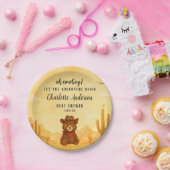 Watercolor Cowboy Baby Shower Boy Pappteller (Party)