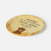 Watercolor Cowboy Baby Shower Boy Pappteller (Schrägansicht)