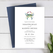 Watercolor Crab Beach Hochzeitsfeier