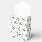 Watercolor Crab Beach Wedding Favor Boxes Geschenkschachtel (Geöffnet)