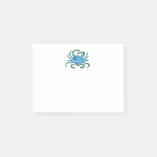 Watercolor crab post-it klebezettel (Vorderseite)