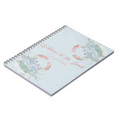 Watercolor Crab Rental Guest Book Notizblock (Linke Seite)