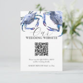 Watercolor Crab Wedding Cards Begleitkarte (Stehend Vorderseite)
