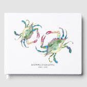 Watercolor Crab Wedding Gästebuch (Vorderseite)