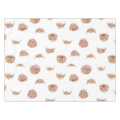 Watercolor Crescent Floral Pattern Tischdecke (Vorderseite (Horizontal))