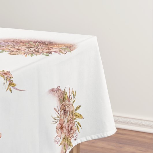 Watercolor Crescent Floral Pattern Tischdecke (Beispiel)