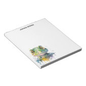 Watercolor Crocodile Sophisticated Notepad Notizblock (angewinkelt)