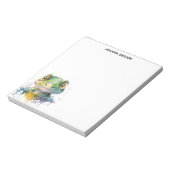 Watercolor Crocodile Sophisticated Notepad Notizblock (Rotiert)