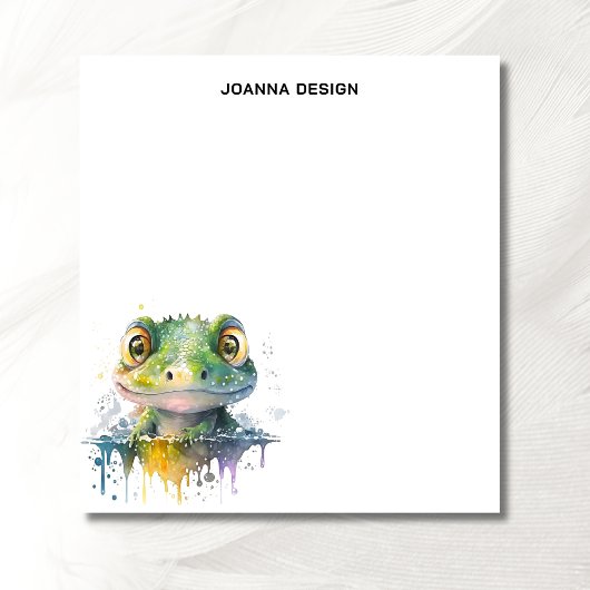 Watercolor Crocodile Sophisticated Notepad Notizblock