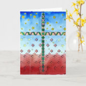 Watercolor Cross Greeting Card Karte (Gelbe Blume)