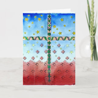 Watercolor Cross Greeting Card Karte