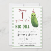 Watercolor Cucumber Big Dill Erstgeburt Einladung (Vorderseite)