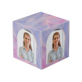 Watercolor Custom Name Monogram Würfel (Rückseite Schrägansicht)