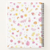 Watercolor Cute Quirky Girl with a Cat Notizblock (Rückseite)