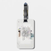 Watercolor Cute Raccoon Spring Flowers         Gepäckanhänger (Rückseite vertikal)