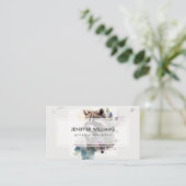 Watercolor Cute Raccoon Spring Flowers Visitenkarte (Stehend Vorderseite)