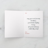 Watercolor Cute Whimsical Merry Christmas Folded Karte (Innenseite)