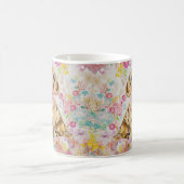 Watercolor Dachshund Coffee Mug Pink Florals Kaffeetasse (Mittel)