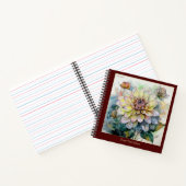 Watercolor Dahlia pinnata I Notebook Notizblock (Innenseite)