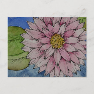 Watercolor Dahlia Postkarte