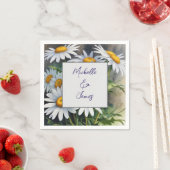 Watercolor Daisies Blume Beruflich Trendy Serviette (Beispiel)