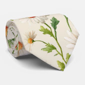 Watercolor Daisies Pattern Krawatte (Gerollt)