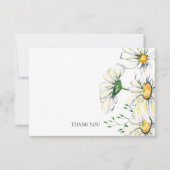 Watercolor Daisies Polterabend Vielen Dank Dankeskarte (Vorderseite)