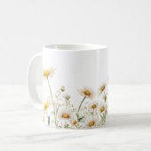Watercolor Daisy Blume Kaffeetasse (Vorderseite Links)