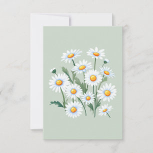 Watercolor Daisy Blume Karte