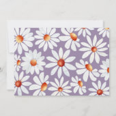 Watercolor Daisy & Butterfly Babydusche Vielen Dan Dankeskarte (Rückseite)