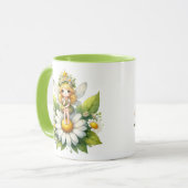 Watercolor Daisy Fairy Tasse (Vorderseite Links)