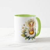 Watercolor Daisy Fairy Tasse (VorderseiteRechts)