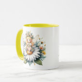 Watercolor Daisy Fairy Tasse (Vorderseite Links)