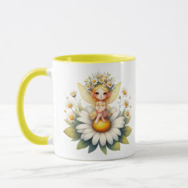 Watercolor Daisy Fairy Tasse