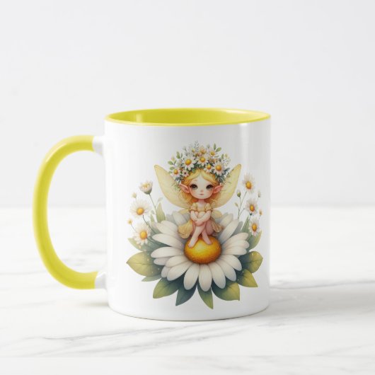 Watercolor Daisy Fairy Tasse (Links)