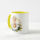 Watercolor Daisy Fairy Tasse (Vorderseite Links)