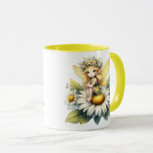 Watercolor Daisy Fairy Tasse (VorderseiteRechts)