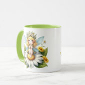 Watercolor Daisy Fairy Tasse (Vorderseite Links)