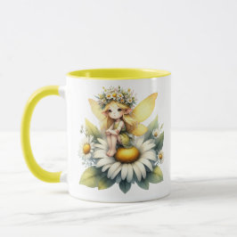 Watercolor Daisy Fairy Tasse