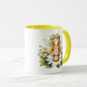 Watercolor Daisy Fairy Tasse (VorderseiteRechts)