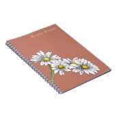 Watercolor Daisy Floral Boho Christmas Gift Notizblock (Rechte Seite)