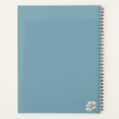 Watercolor Daisy Floral Boho Christmas Gift Planer (Rückseite)